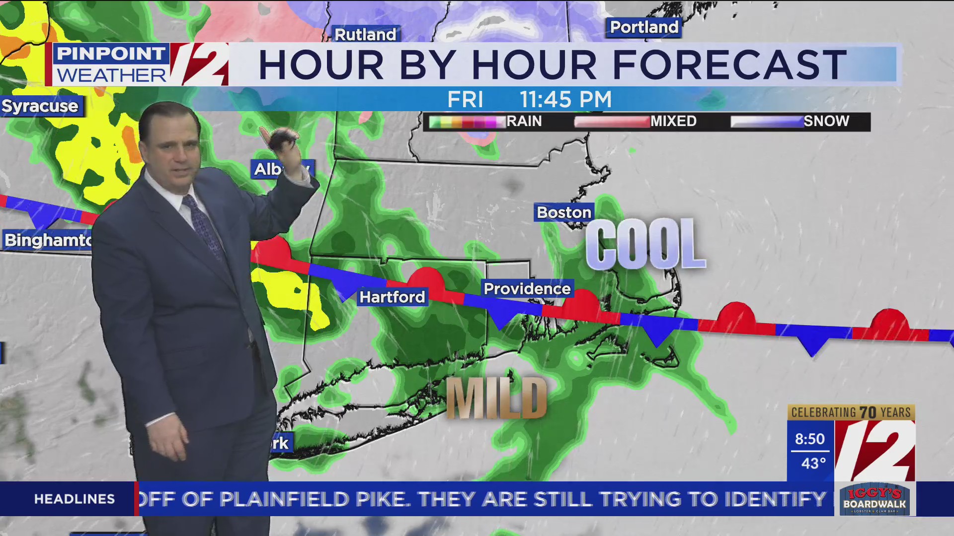 WPRI 12 Weather Forecast for 3/28/25: Sun to clouds today, milder ...