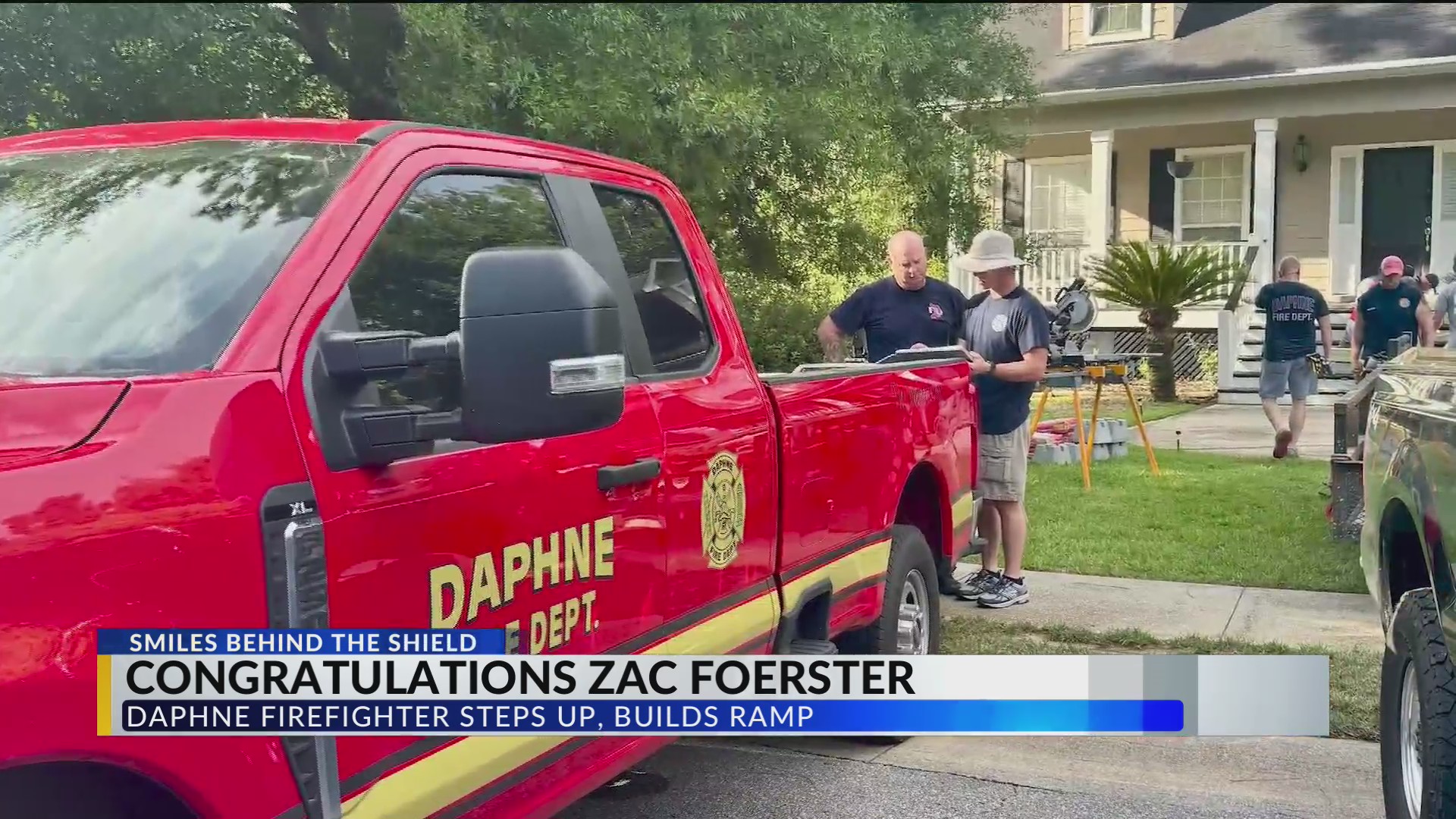 Daphne firefighter leads effort to build wheelchair ramp for local