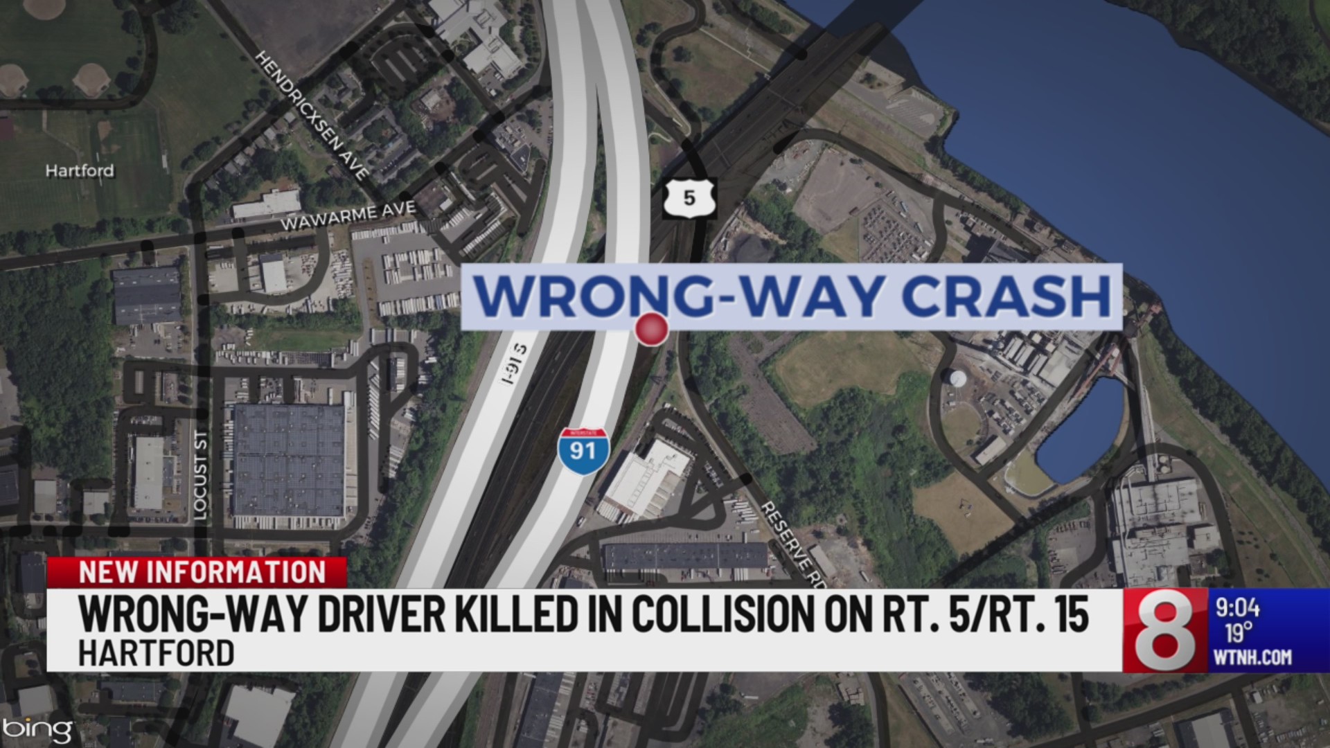 wrong-way driver killed in crash on Route5/15 in Hartford – WTNH.com