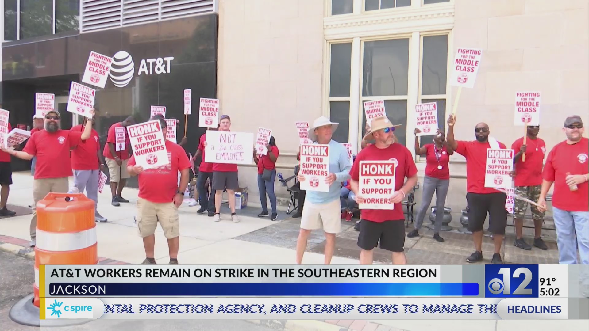 AT&T workers in Mississippi strike over contract negotiations – WJTV