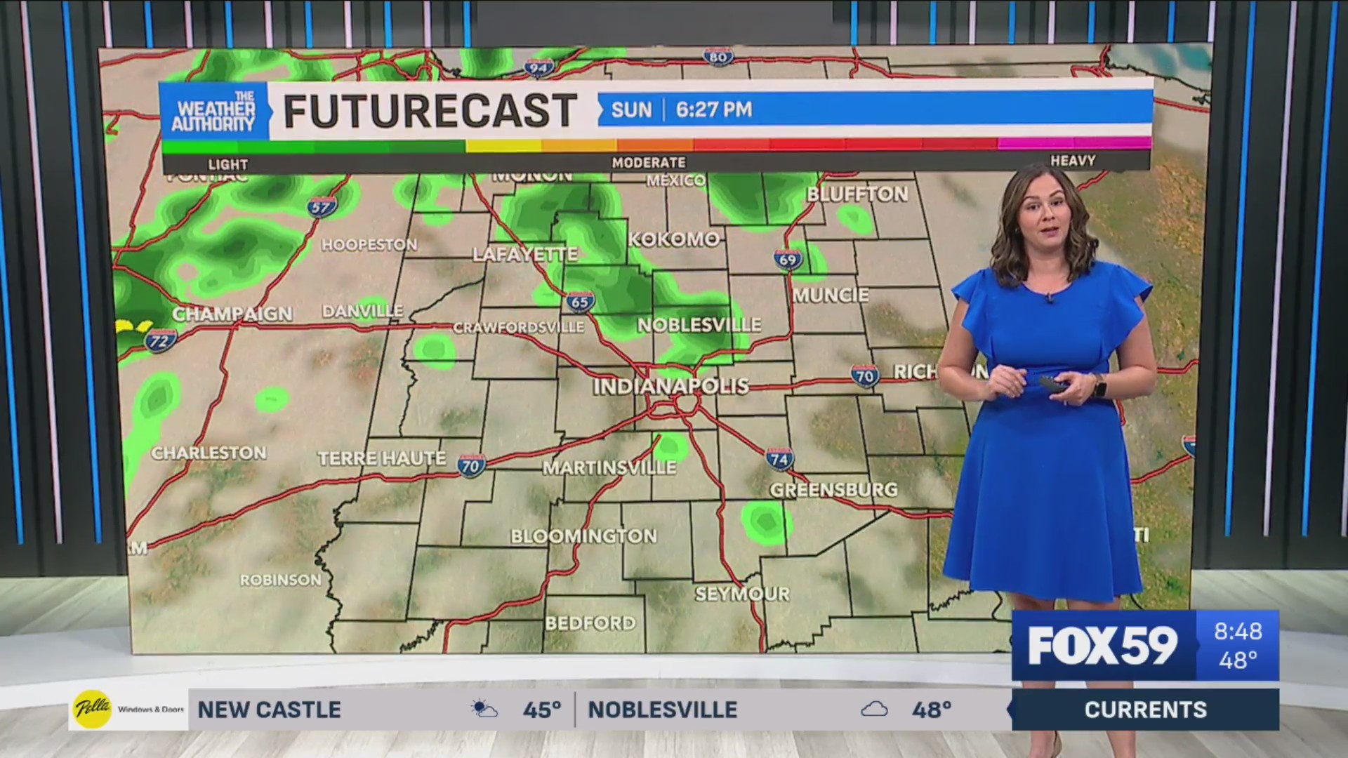Cloudy and warmer for Sunday; showers around early in the week – Fox 59