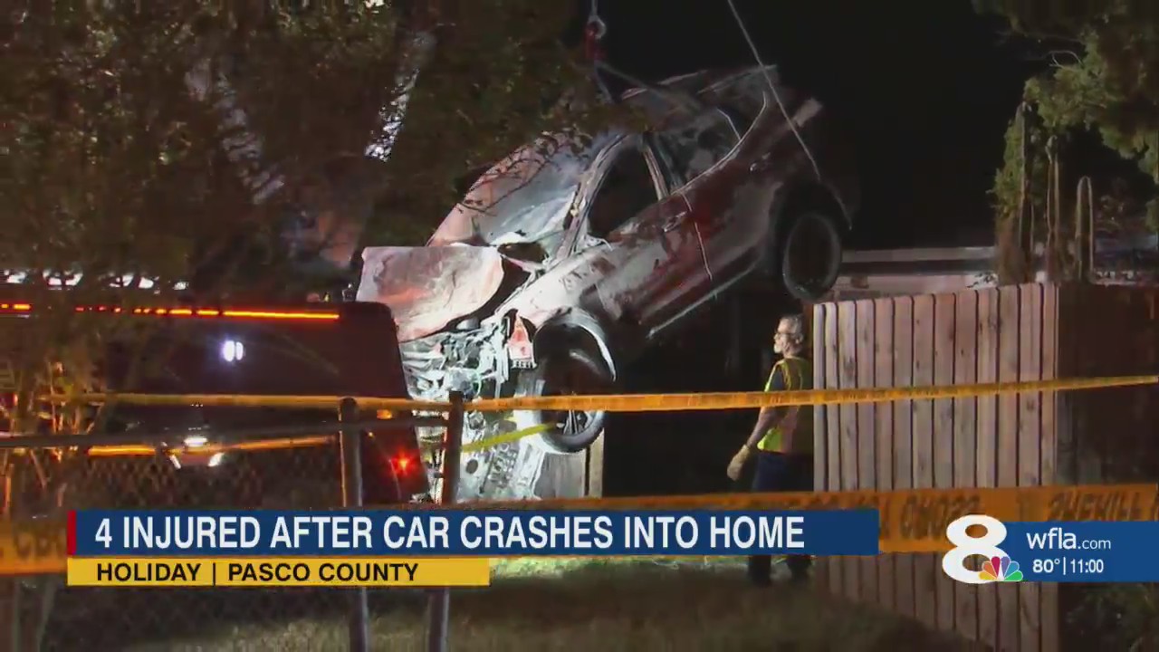 4 people, including child, hurt after car crashes into Holiday home – WFLA
