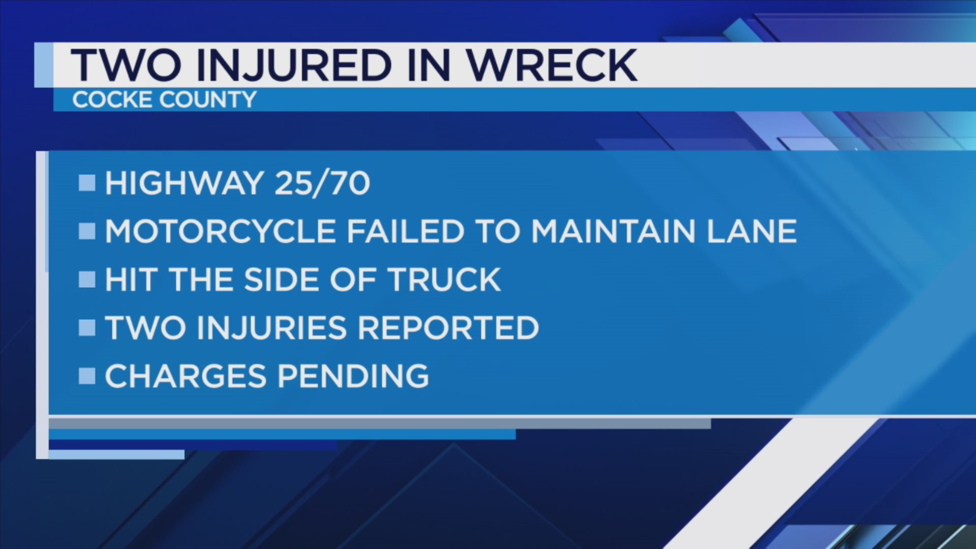 Charges pending after two injured in motorcycle crash in Cocke County ...