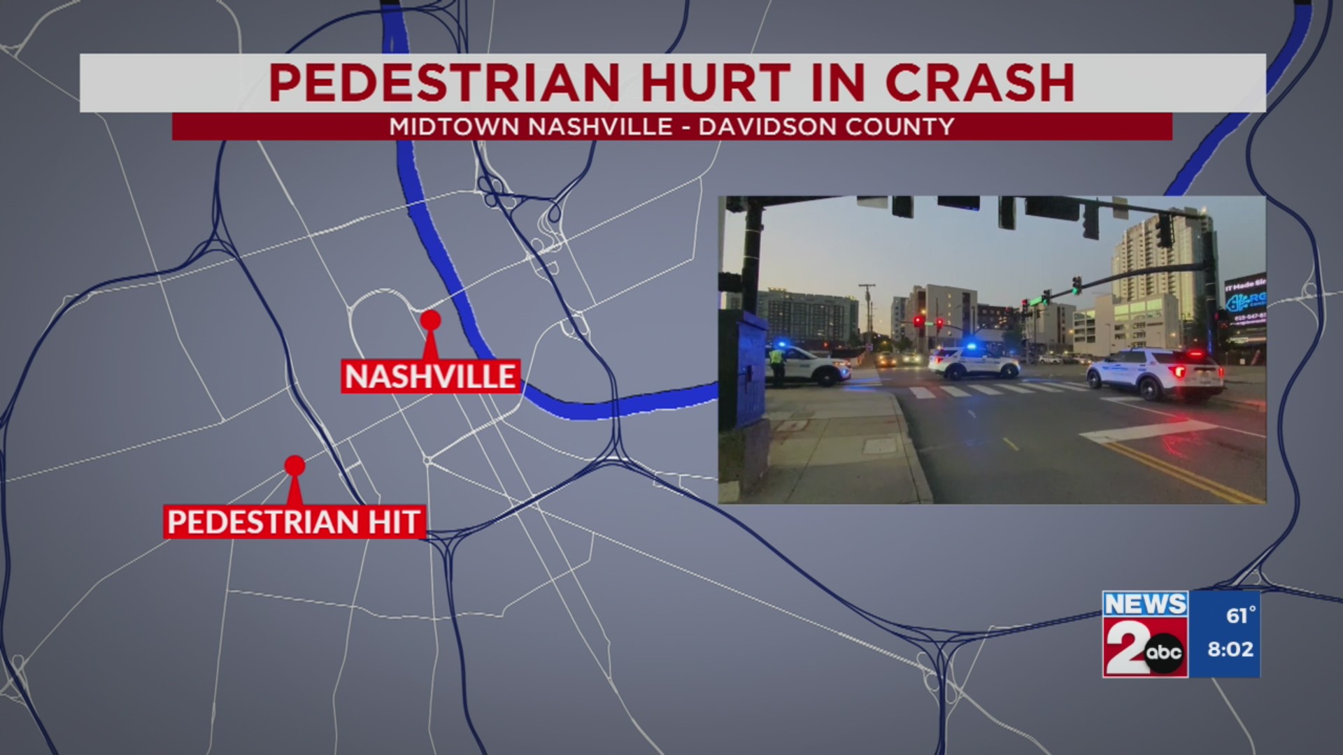Pedestrian seriously injured in hit-and-run crash on Broadway – WKRN News 2