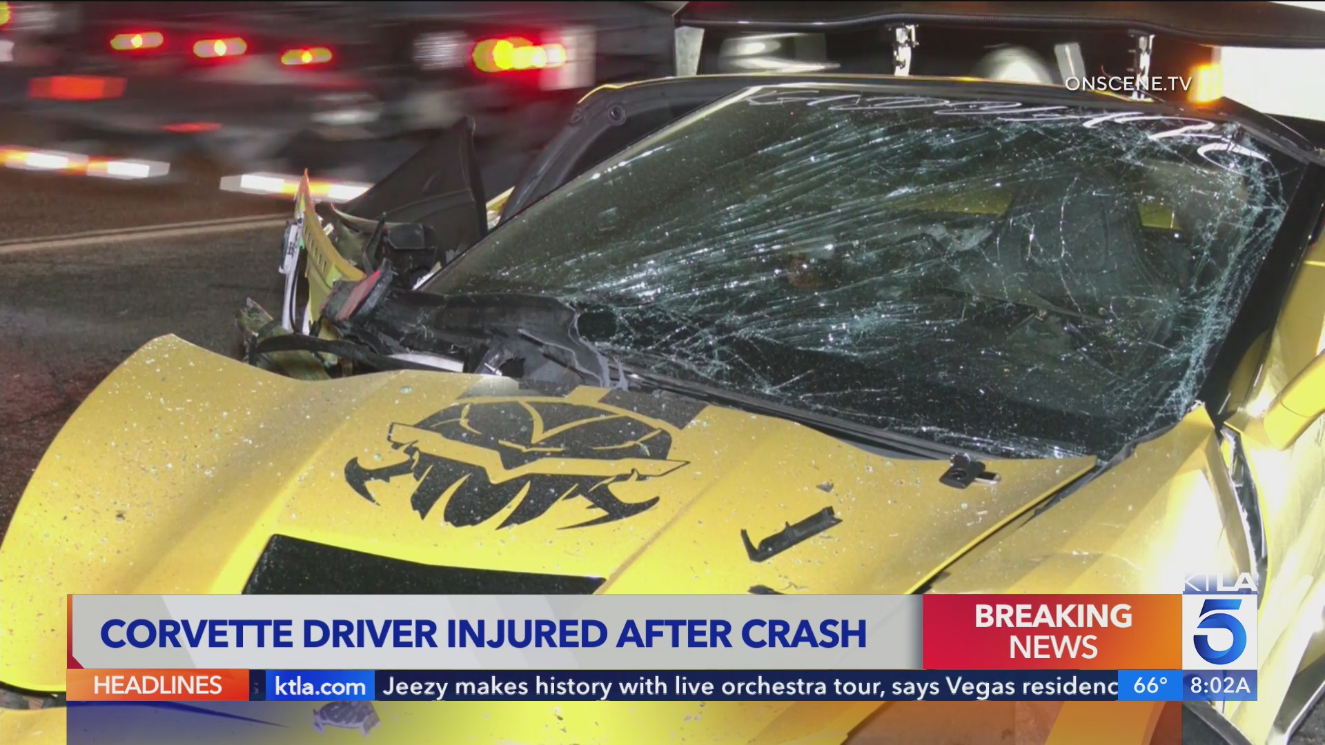 Corvette driver injured after crash – KTLA