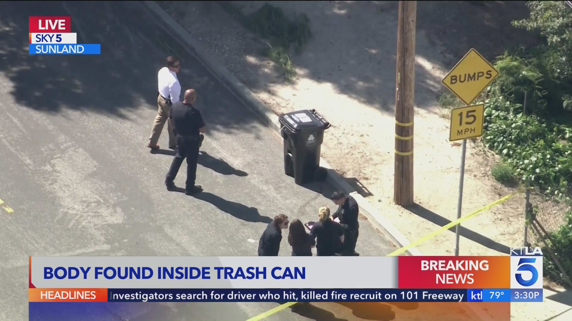 Body found in trash can in Sunland, police say – KTLA
