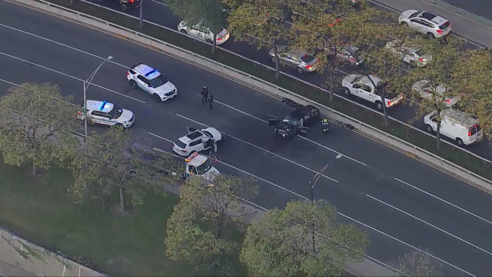 Part of northbound DuSable Lake Shore Drive shut down after crash ...