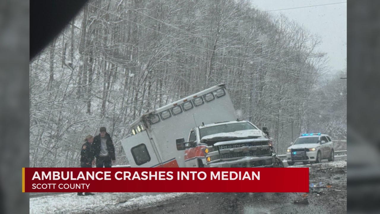 VSP investigating Scott County ambulance crash during snowy conditions ...