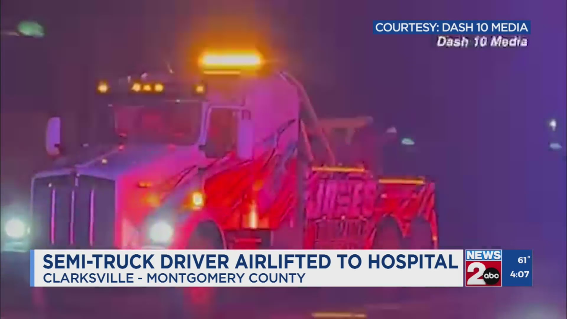 Semi-truck driver flown to hospital following Clarksville crash – WKRN ...