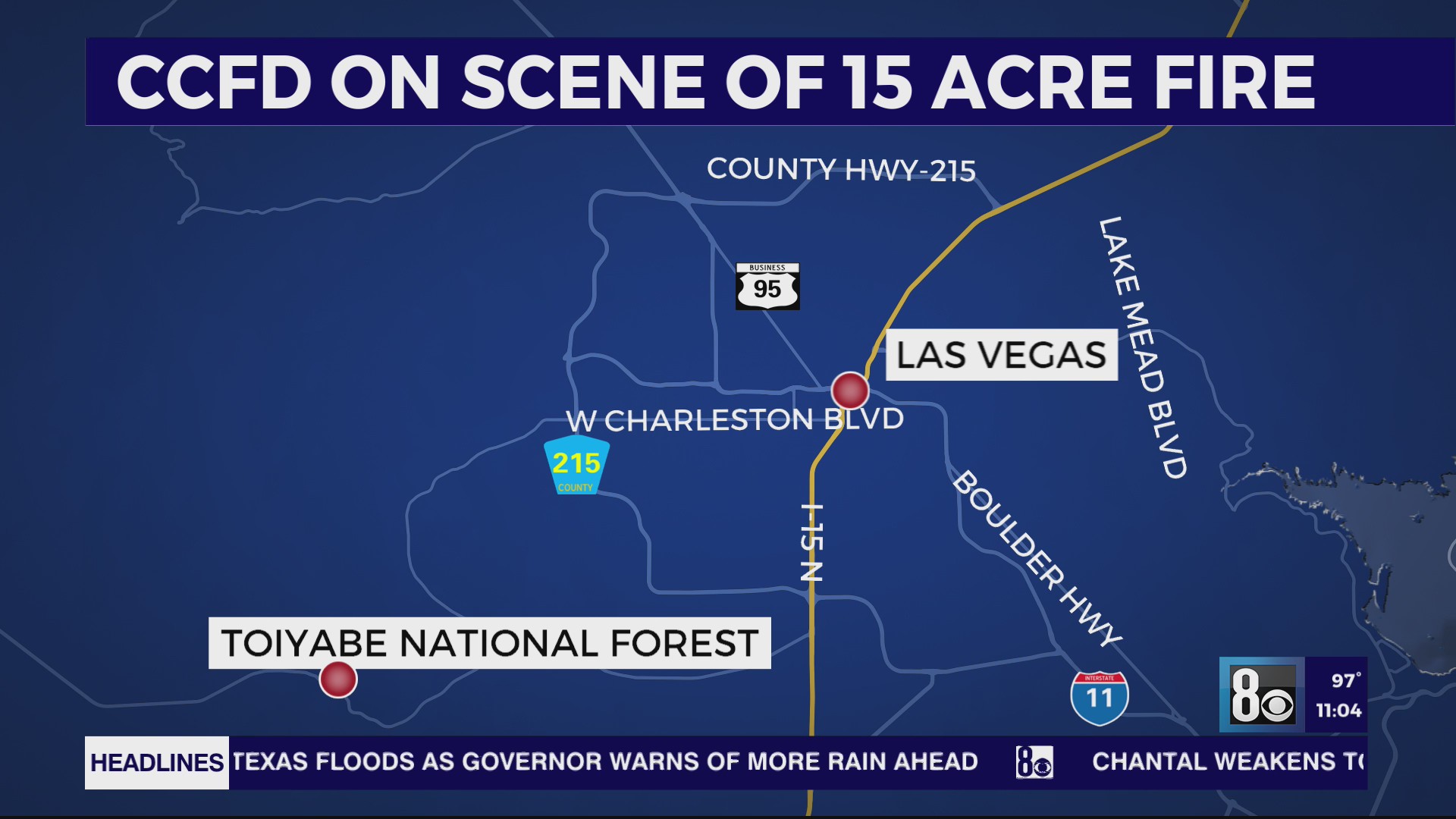 Southern Nevada community evacuated as fire crews fight 15-acre fire – KLAS