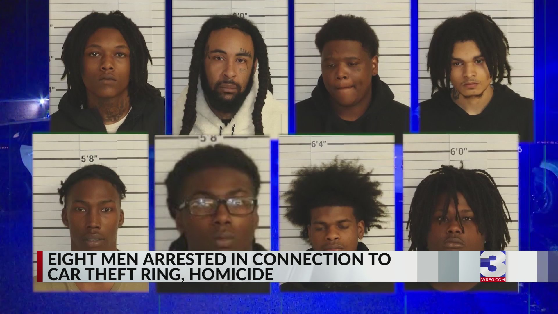 Eight arrested in car theft ring after homicide – WREG.com