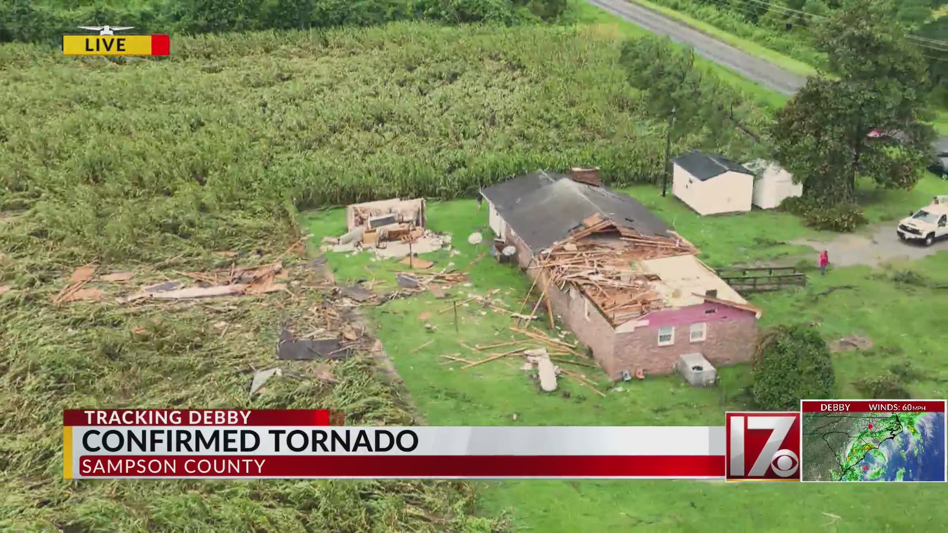 Confirmed tornado damages NC homes as TS Debby approaches – Queen City News
