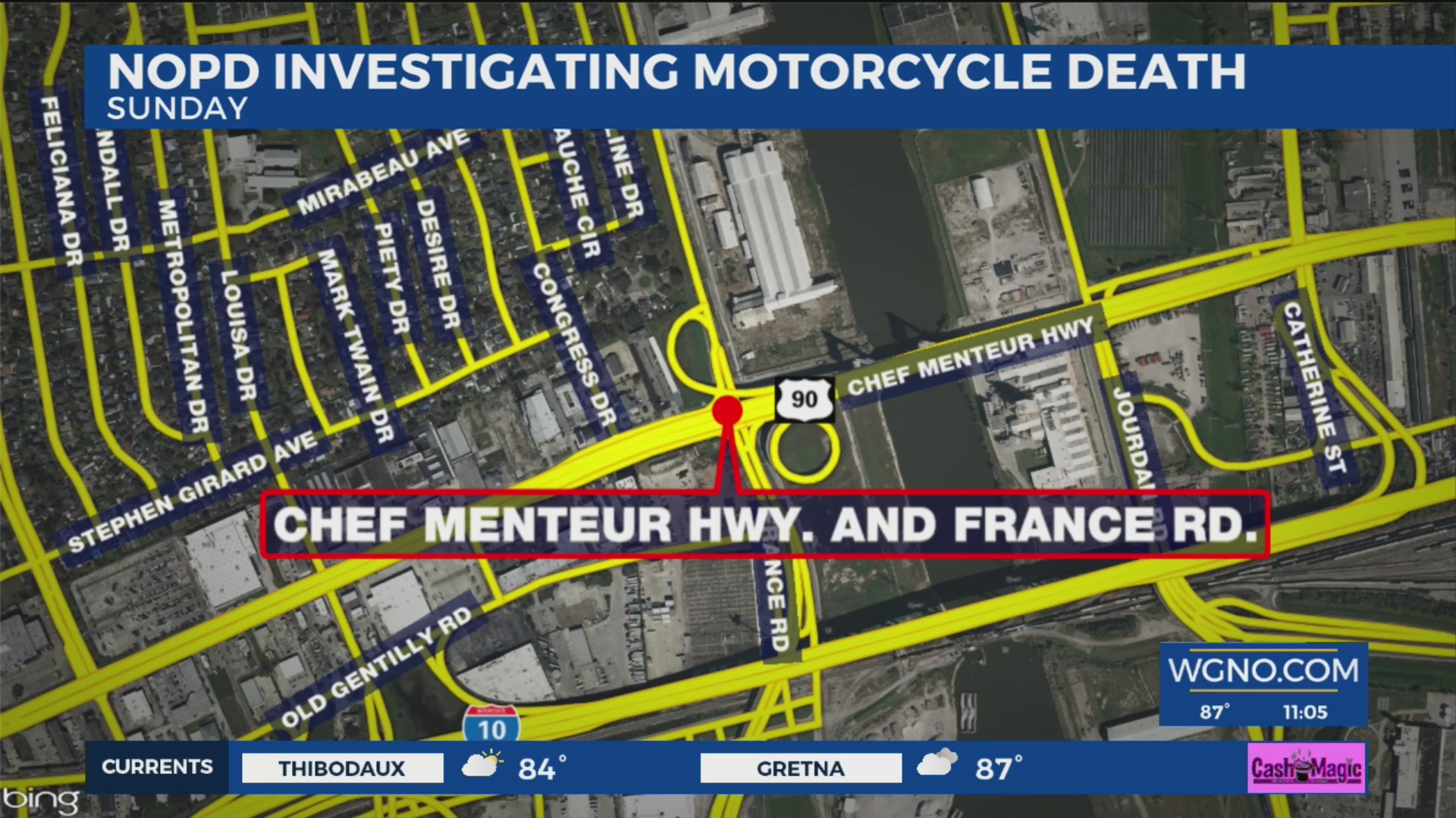 Motorcyclist thrown from bike in deadly New Orleans crash – WGNO