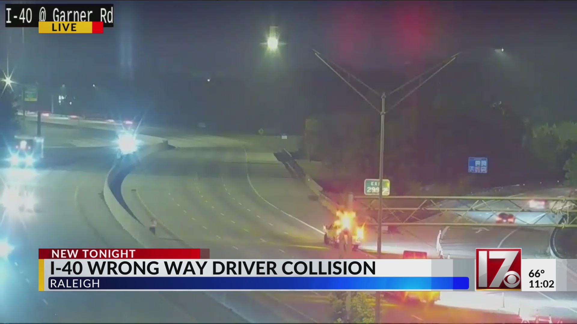 Wrong way driver crash on I-40 in Raleigh – CBS17.com