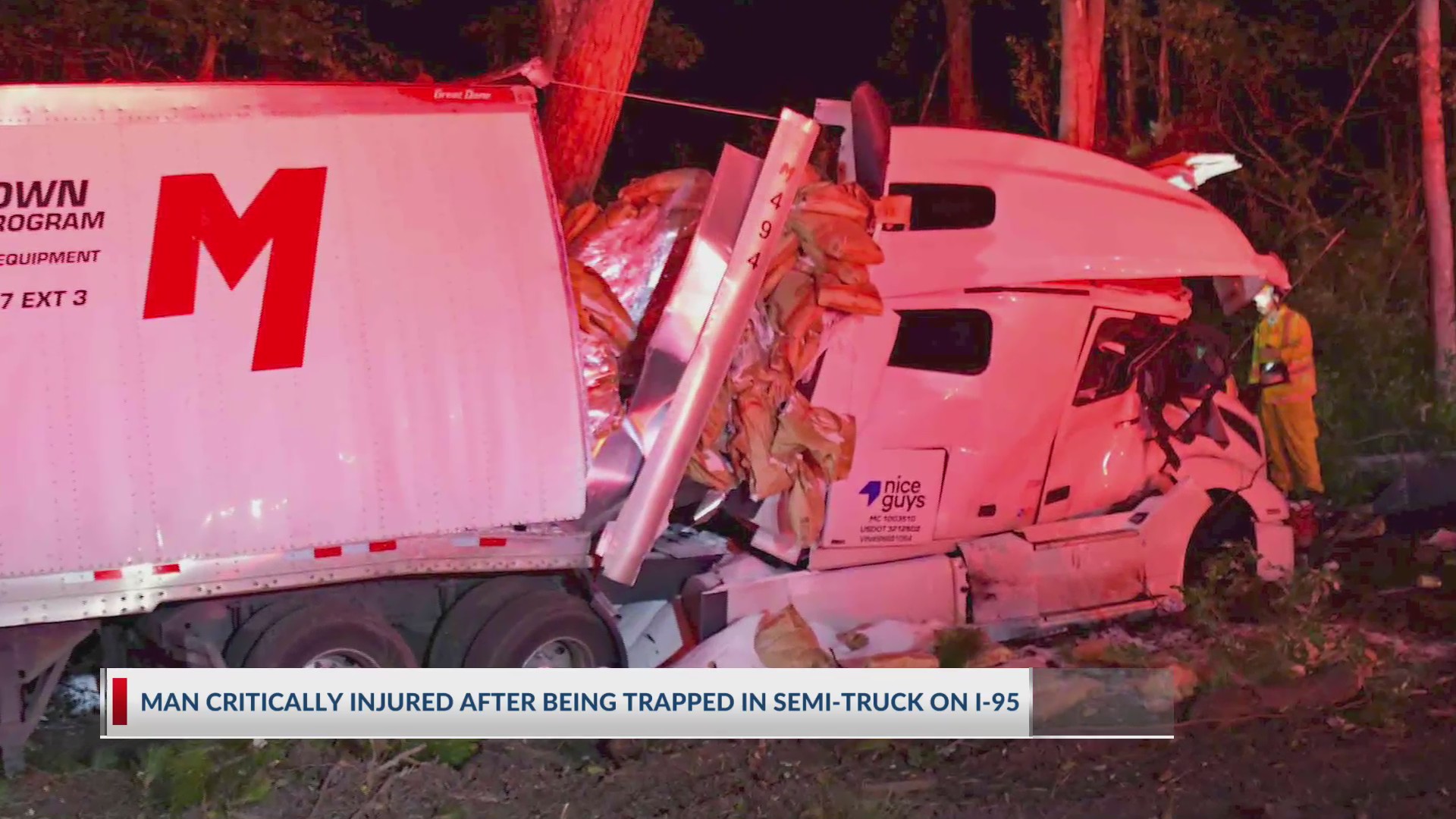 Man critically injured after being trapped in semi-truck on I-95 – WCBD ...