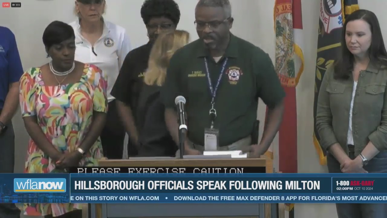 Hillsborough County officials speak following Hurricane Milton – WFLA
