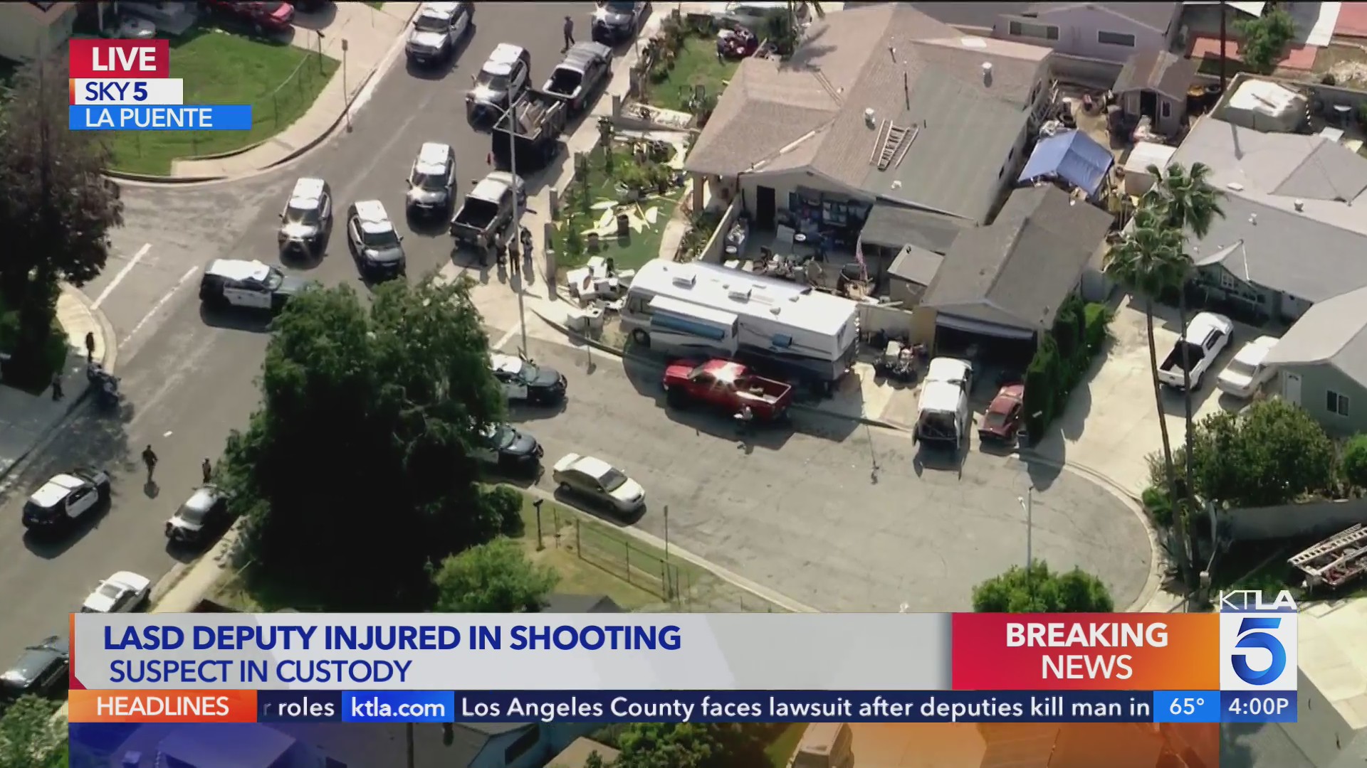 Suspect in custody after reportedly shooting L.A. County deputy – KTLA
