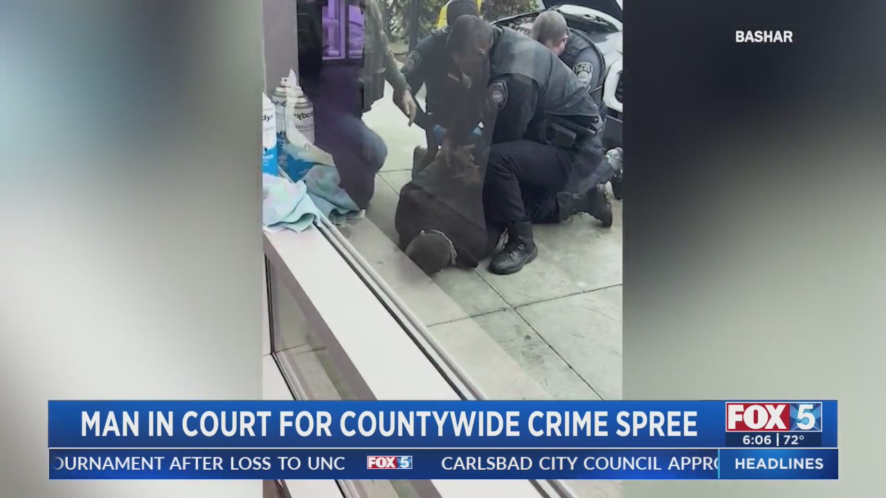 Man in court for suspected countywide crime spree – FOX 5 San Diego ...