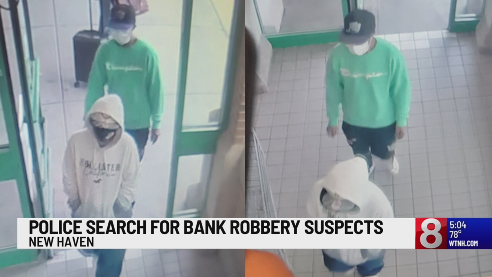 New Haven police searching for suspects in bank robbery – WTNH.com