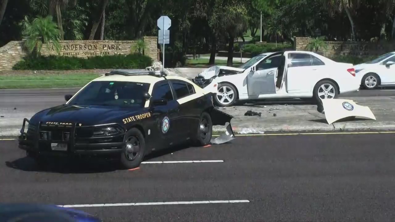 Crash involving FHP Trooper in Tarpon Springs – WFLA