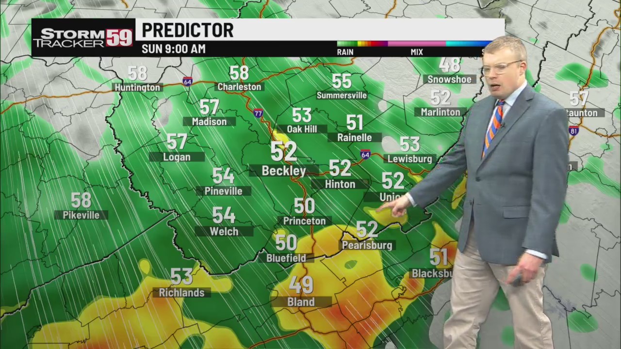 Steady showers tonight, more heavy rain and gusty storms Sunday – WVNS