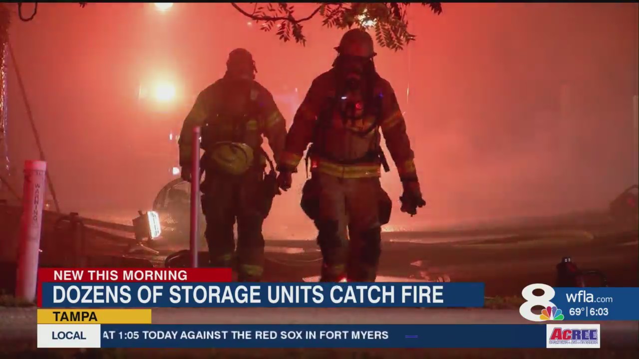 Crews battle large fire at storage center in Tampa – WFLA