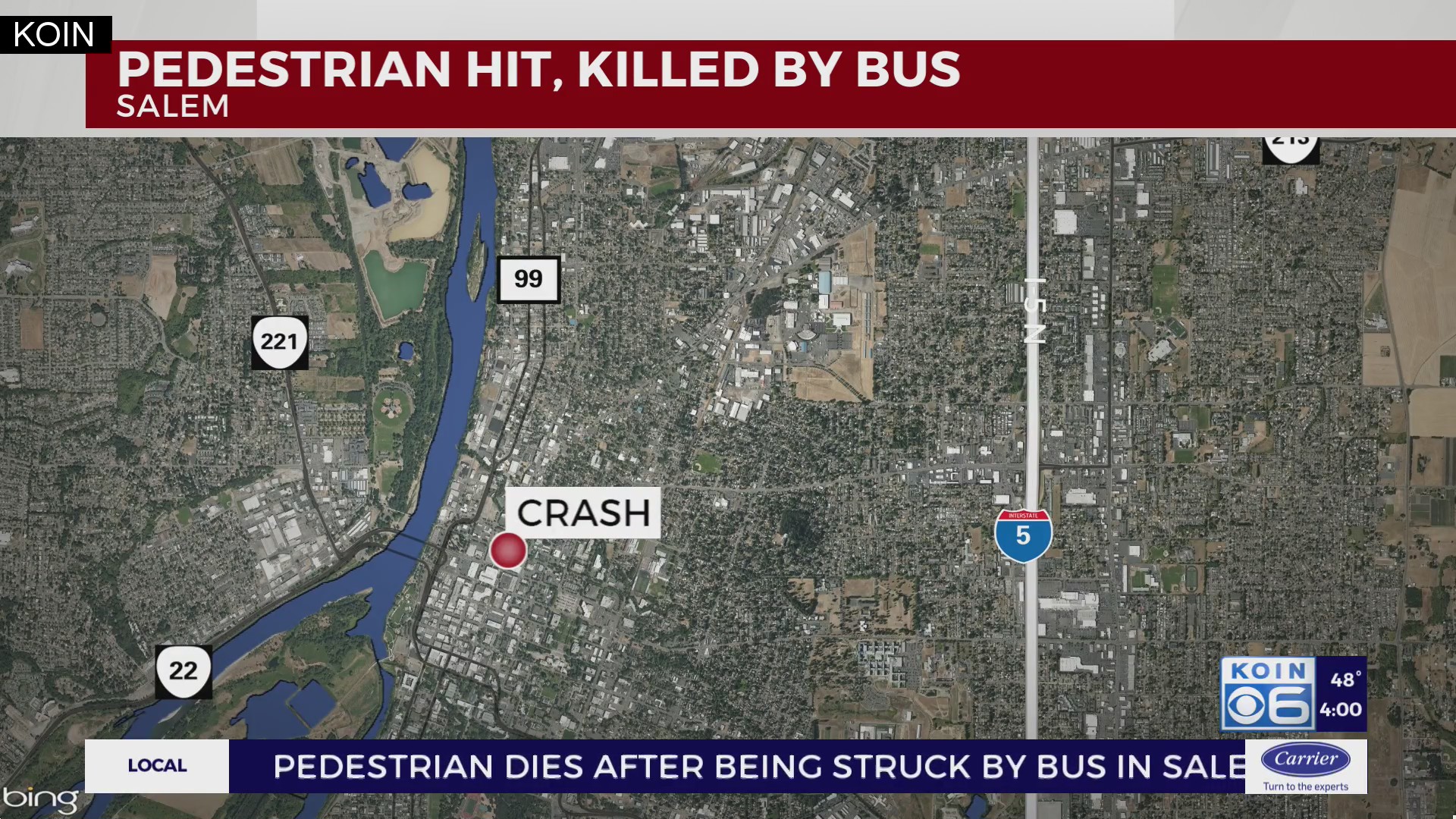 Pedestrian dies after being struck by bus in Salem – KOIN.com