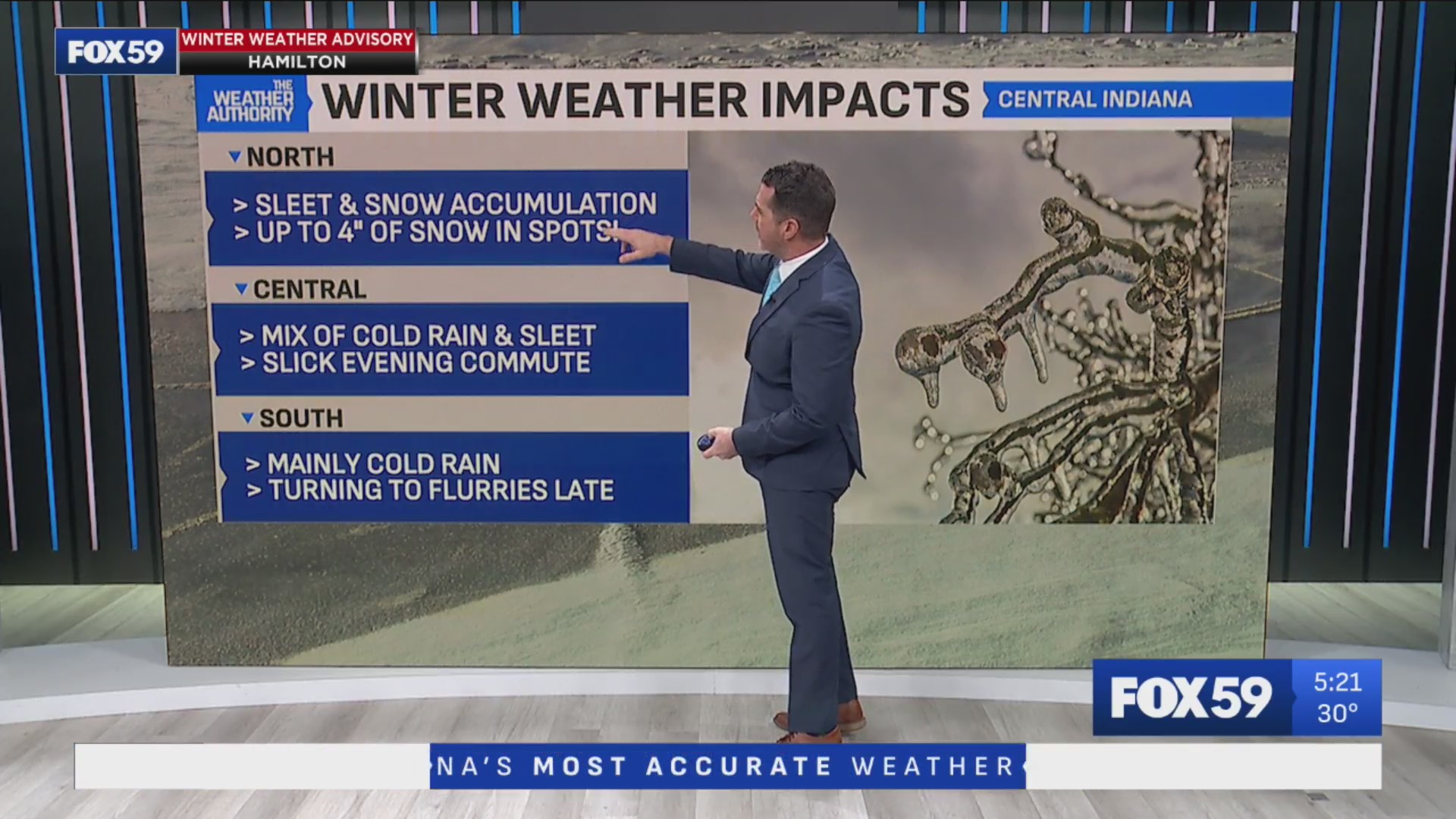 Wintry mix late afternoon; slick to icy overnight – Fox 59