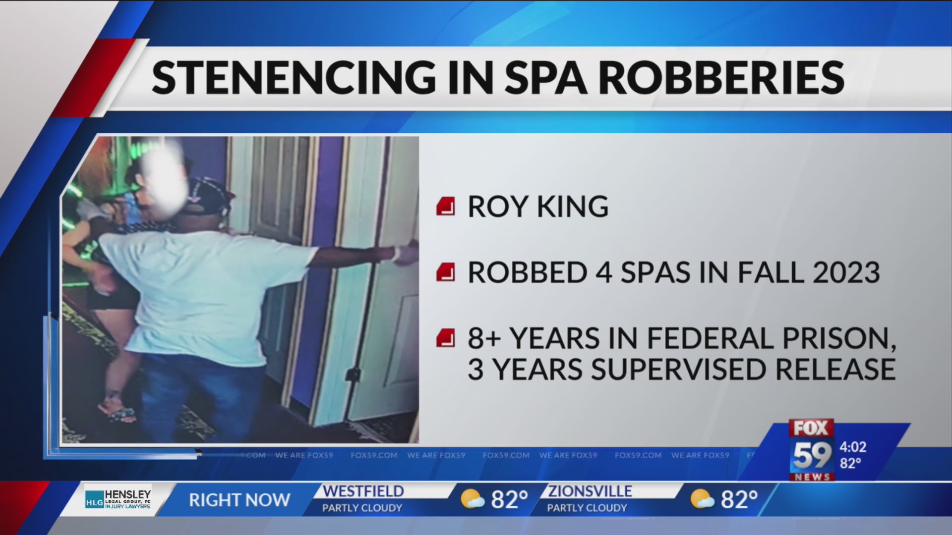 Man sentenced to 8+ years in prison after robbing massage parlors – Fox 59