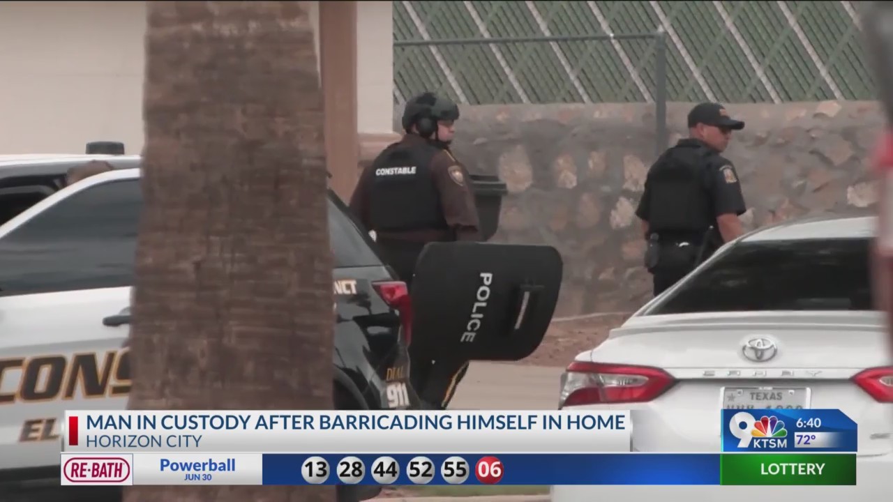 Man in custody after barricading himself – KTSM 9 News