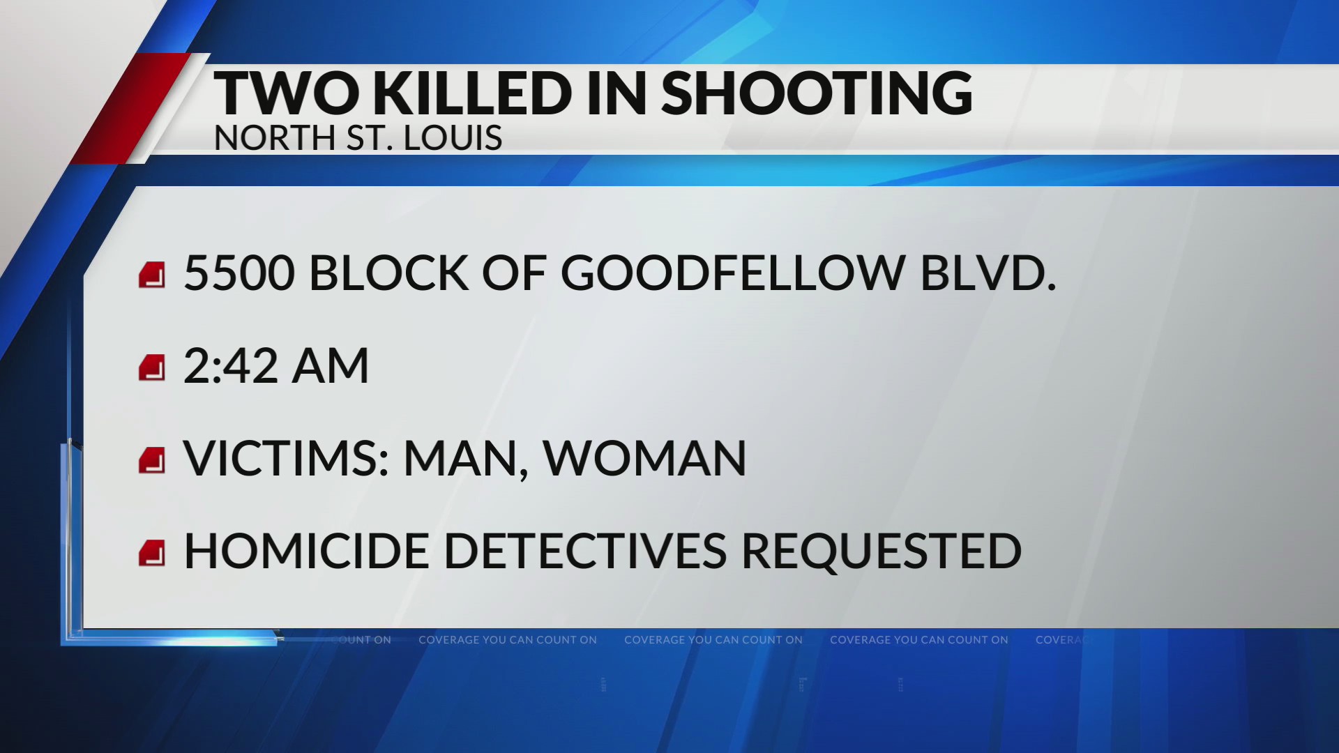 North St. Louis shooting leaves two dead, police investigate – FOX 2