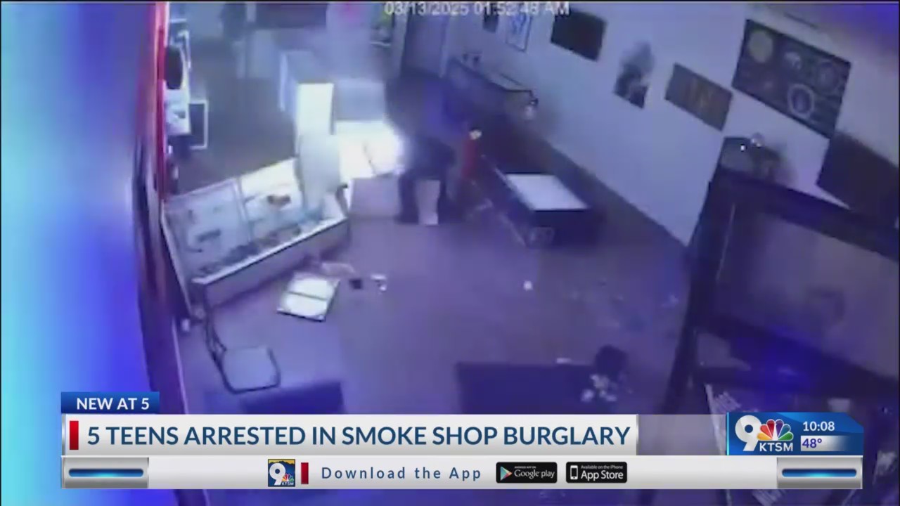 5 teens arrested after smoke shop burglary – KTSM 9 News
