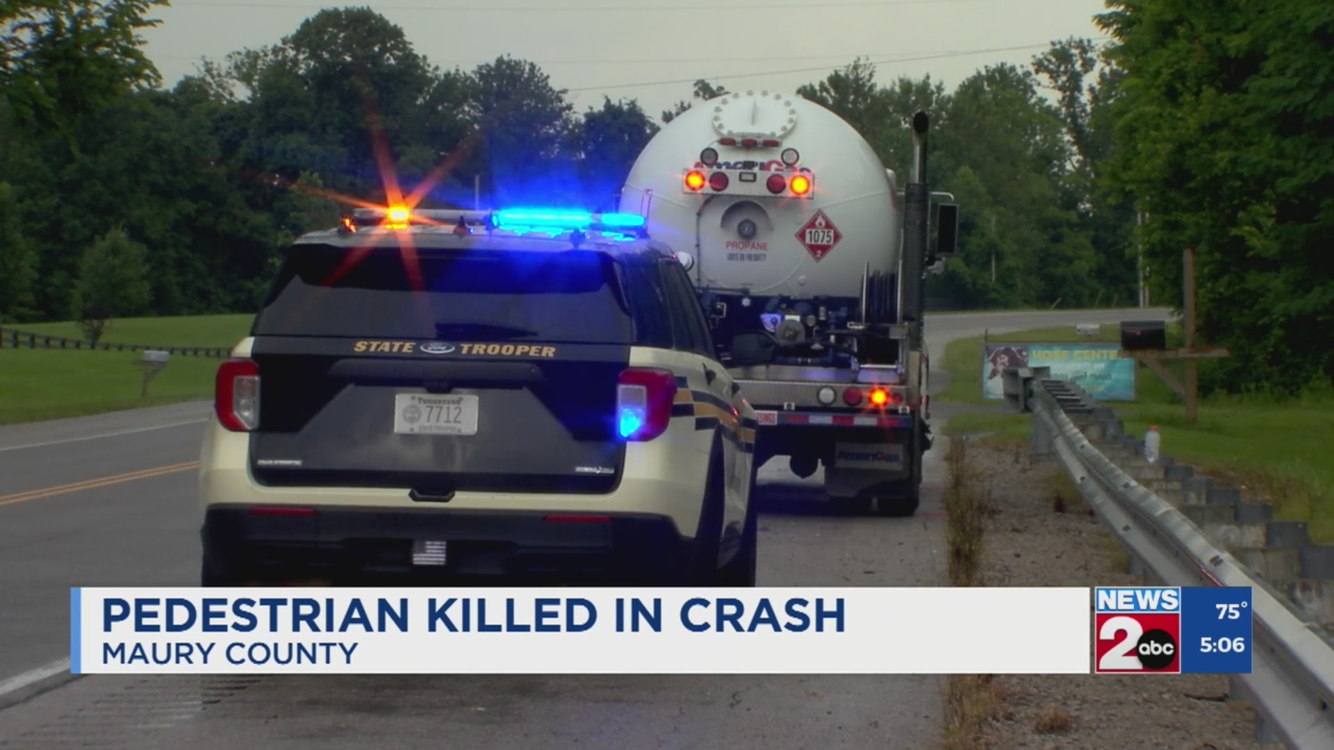 Pedestrian killed in Maury County tanker crash – WKRN News 2