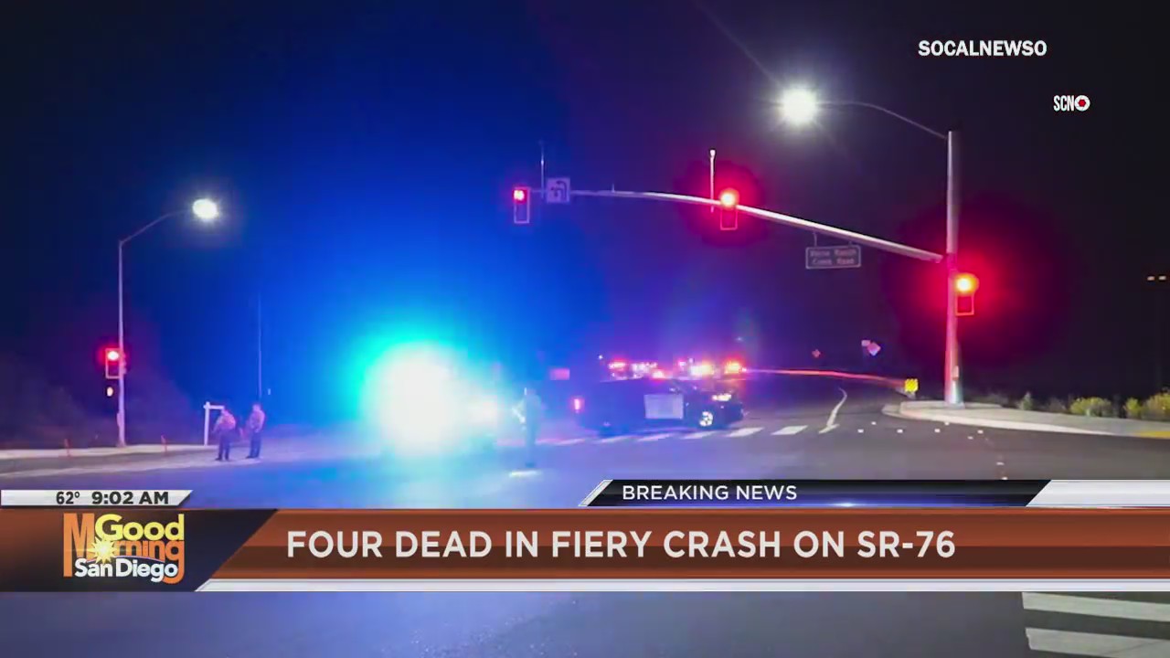 Four dead, one injured in fiery crash on SR-76 – FOX 5 San Diego