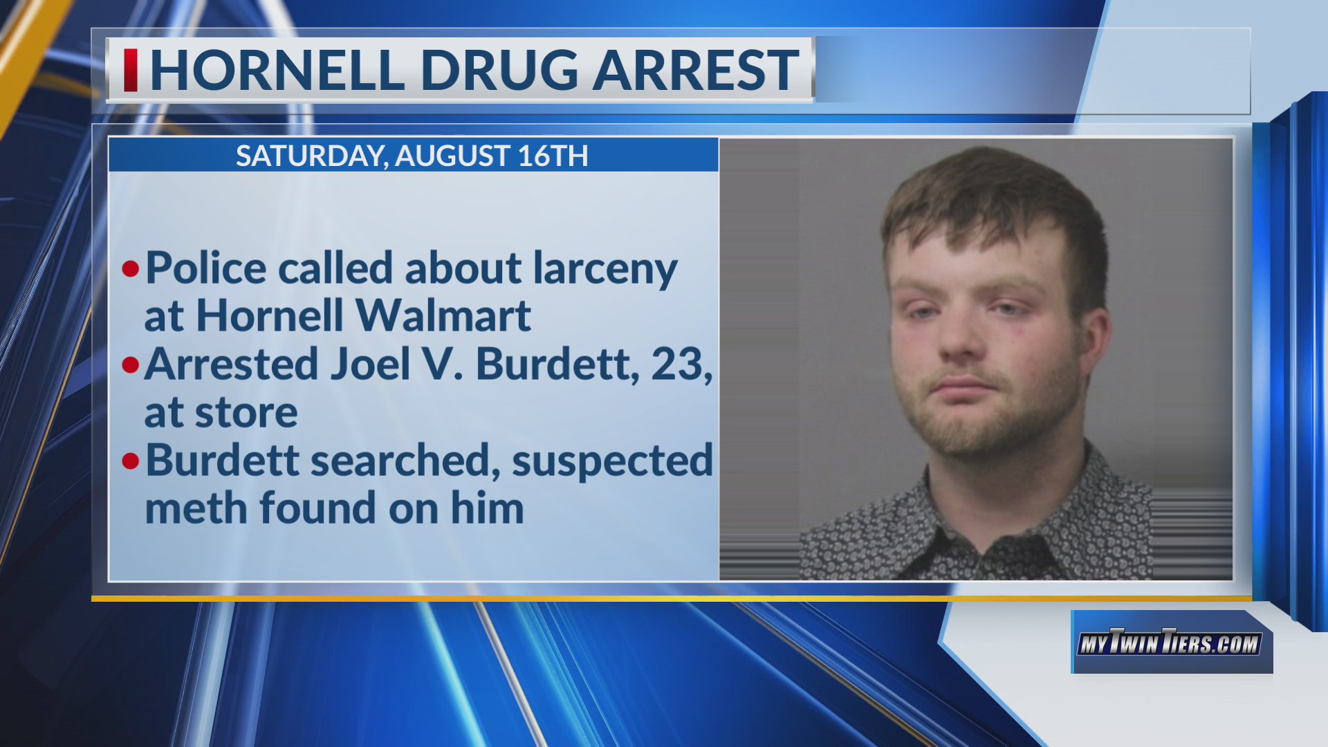 Hornell man arrested on drug charges after Walmart theft report – WETM ...
