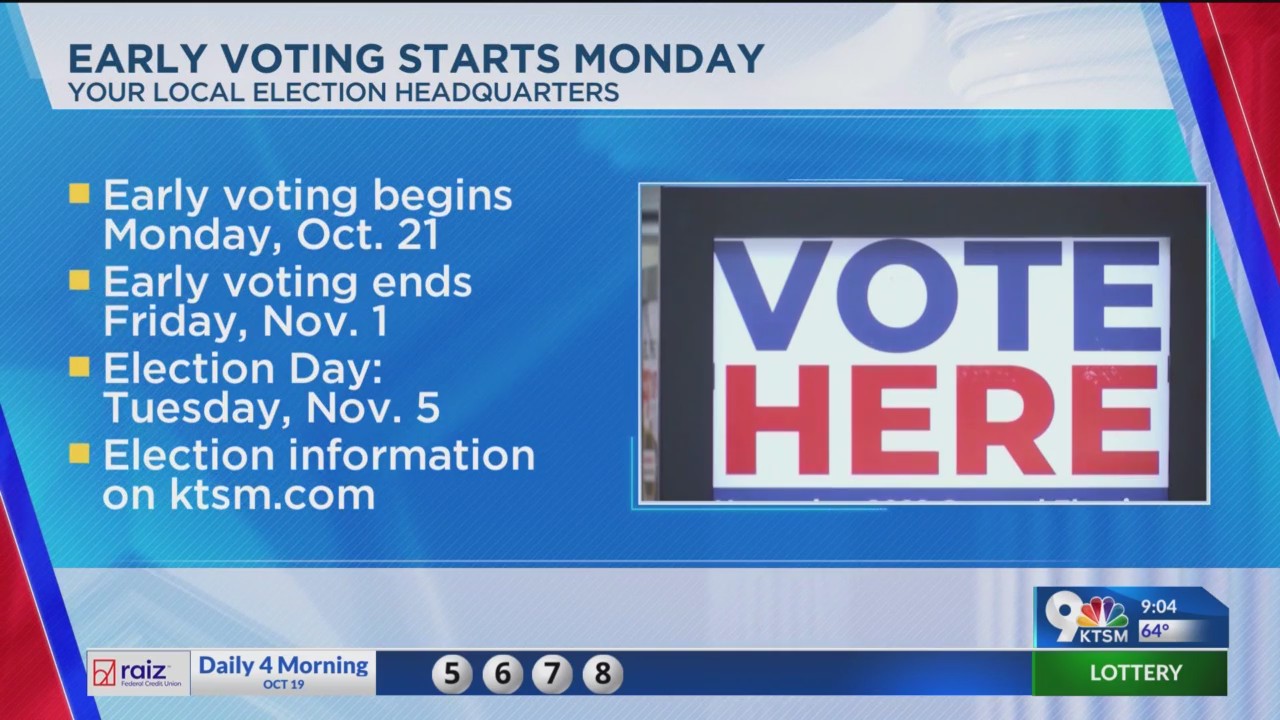 Early voting begins Monday in El Paso County, Texas KTSM 9 News