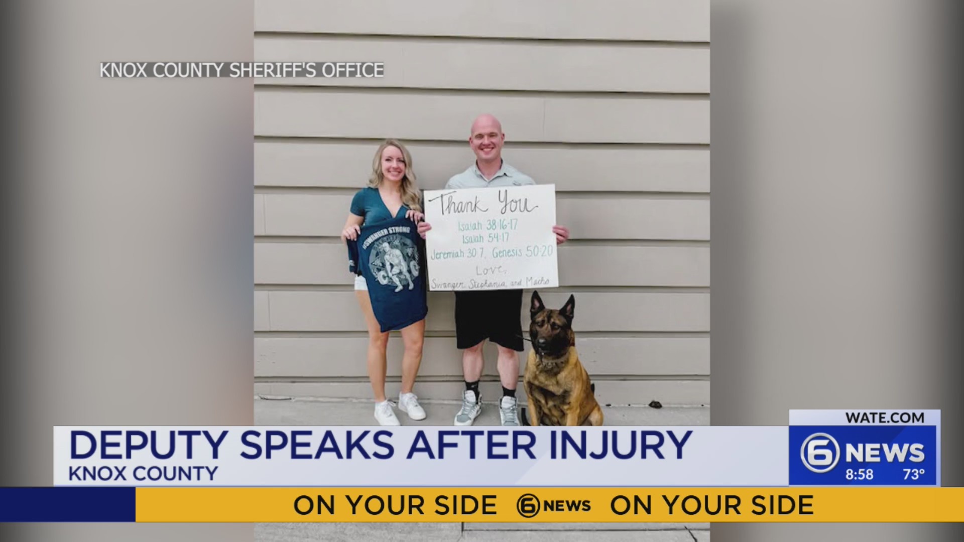 Knox County Sheriff’s deputy makes statement after suffering severe ...