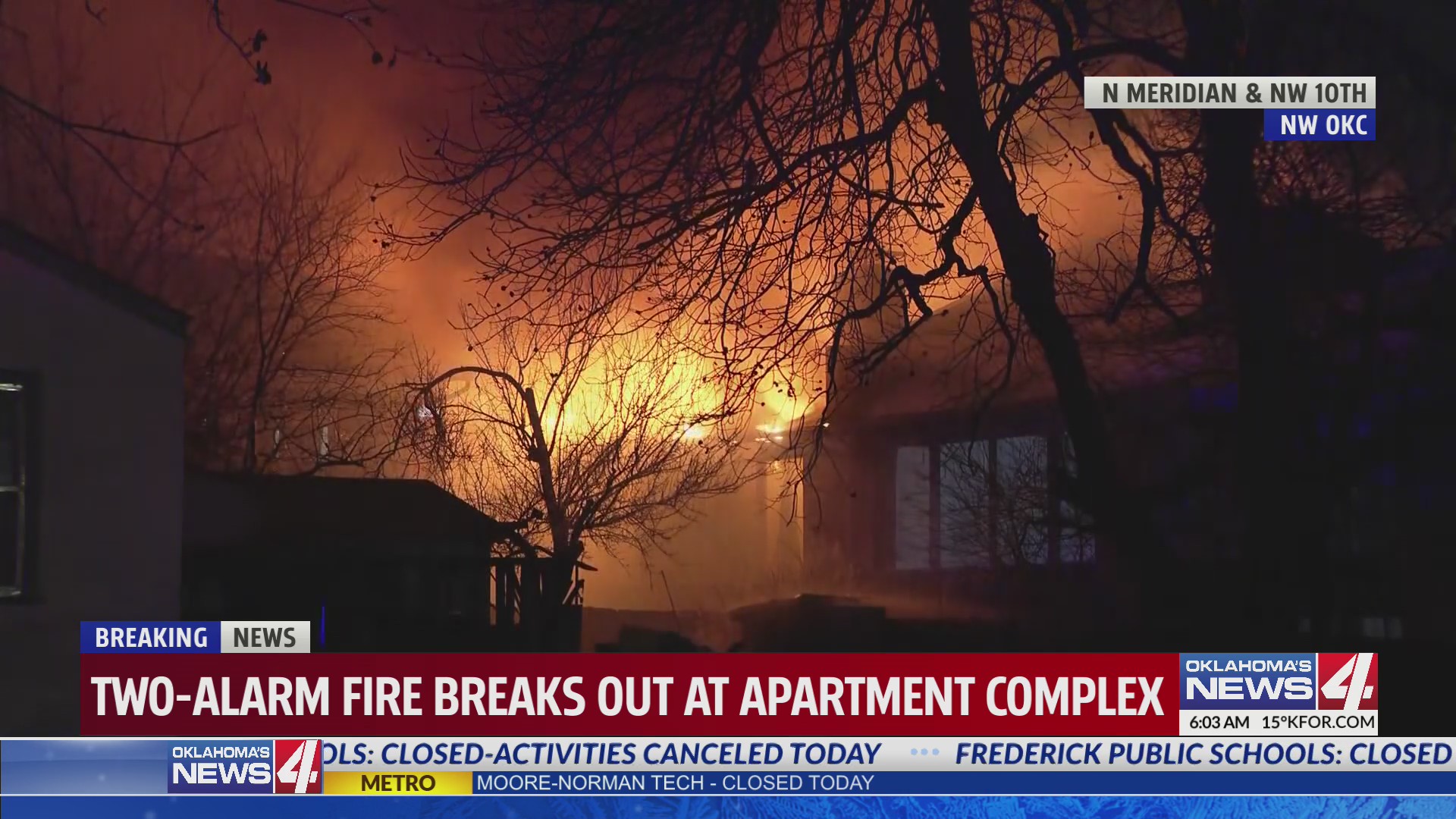 Crews battle two-alarm fire at NW OKC apartment complex – KFOR.com ...