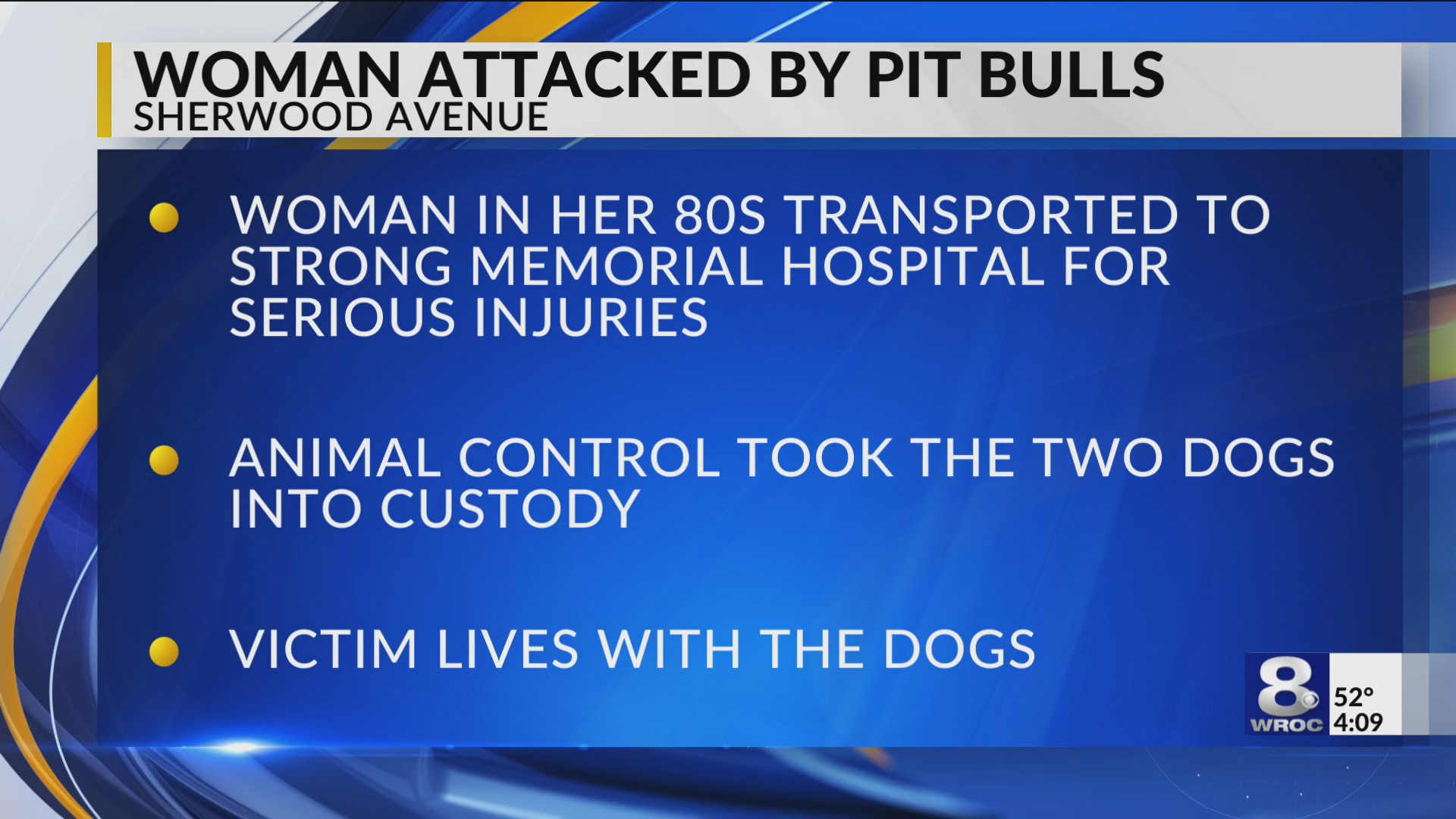 Woman in her 80s seriously injured by two pit bulls in Rochester ...