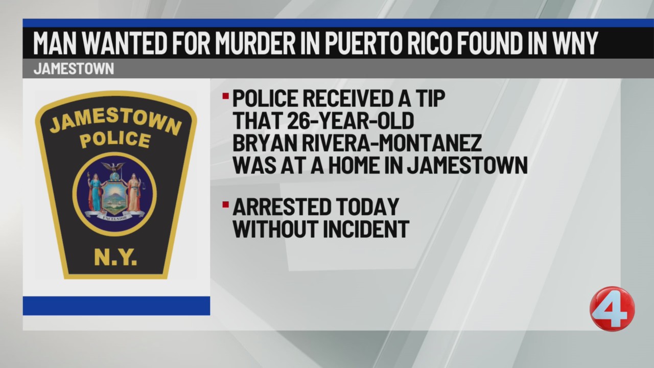 Man wanted in Puerto Rico homicide arrested in Jamestown – News 4 Buffalo