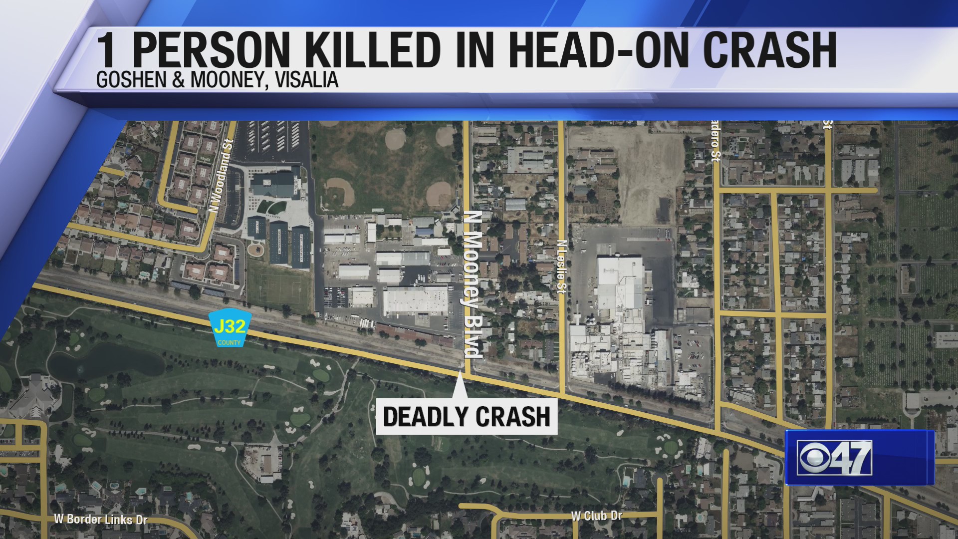 1 dead after head-on crash in Visalia – CBS47 and KSEE24 | News from ...