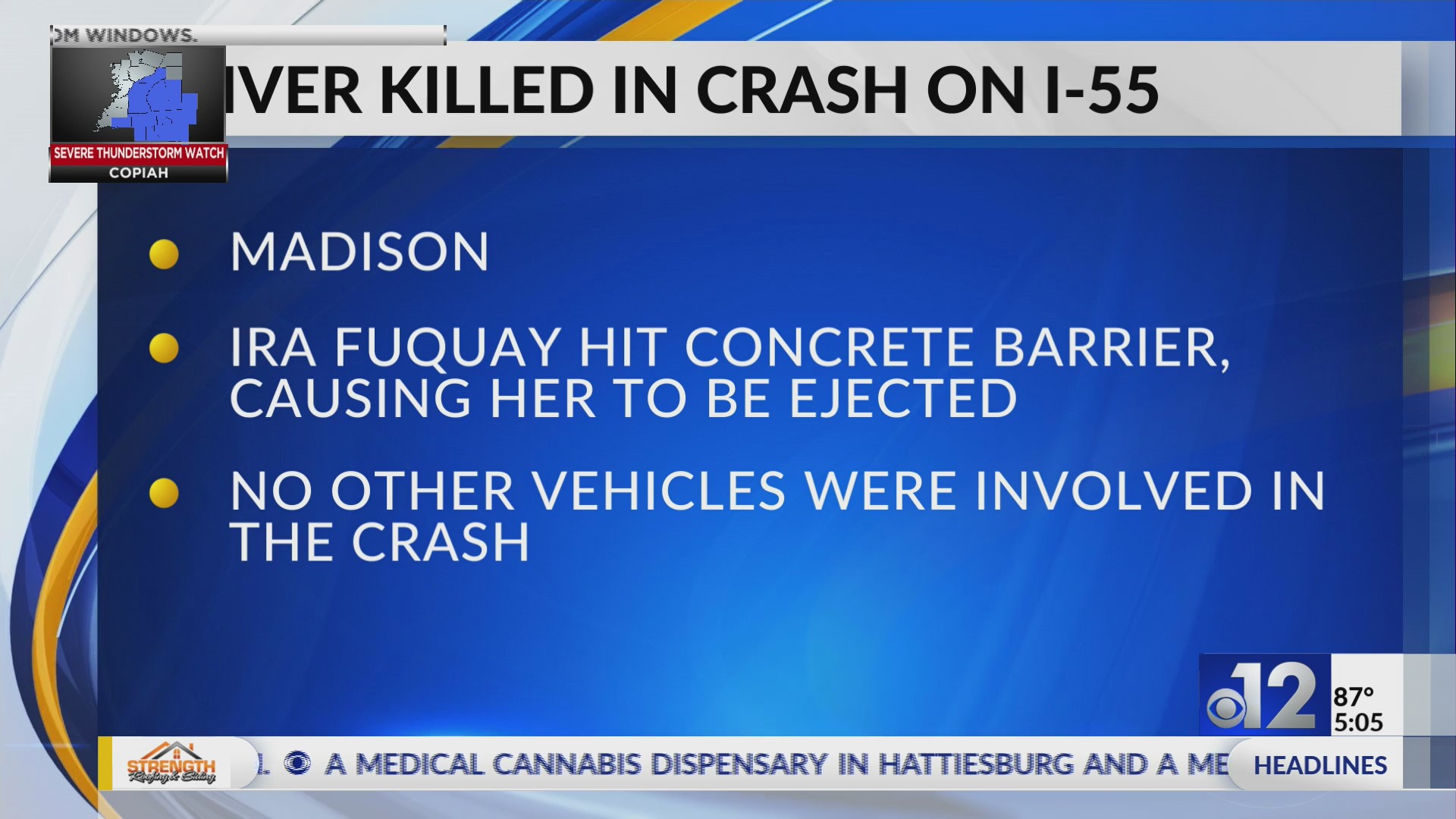 Driver killed in crash on I-55 in Madison identified – WJTV