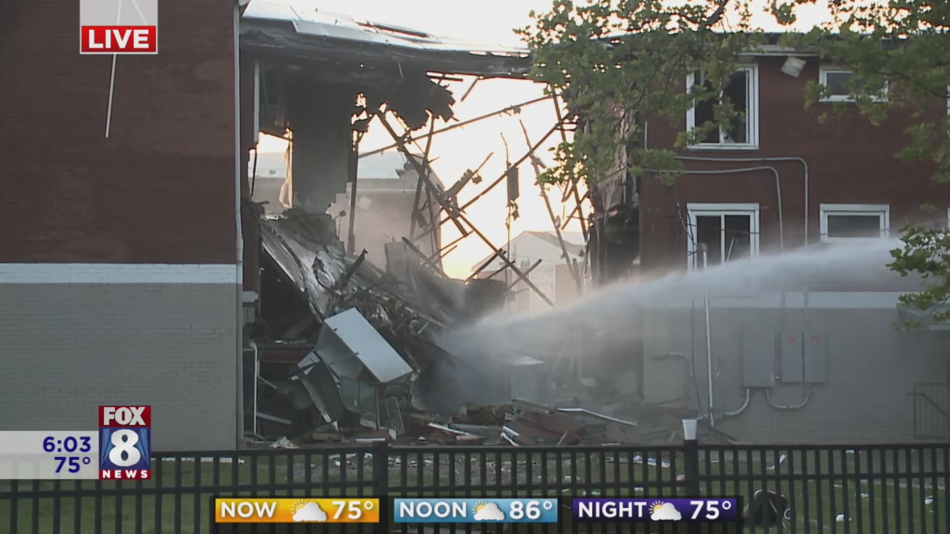 Explosion, fire rip through Garden Valley apartments – Fox 8 Cleveland WJW