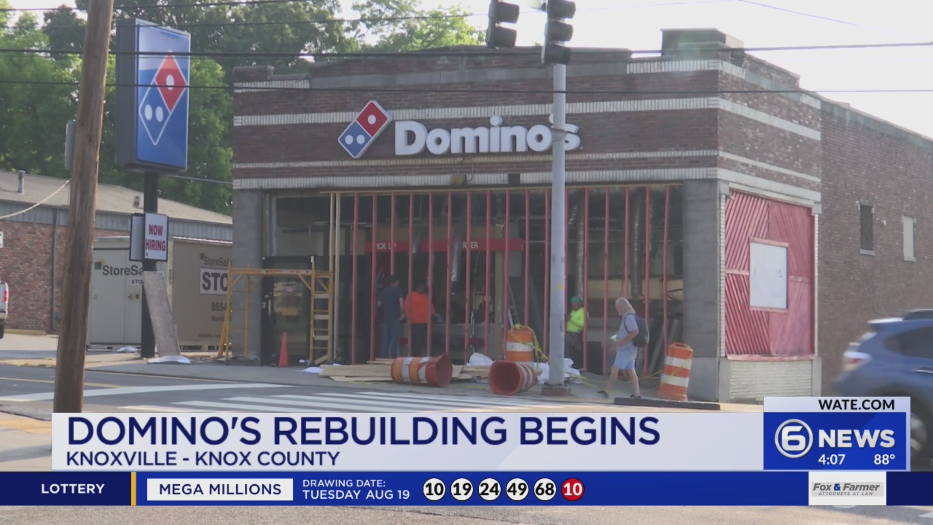 Rebuilding begins at Domino's on Broadway - WATE 6 On Your Side