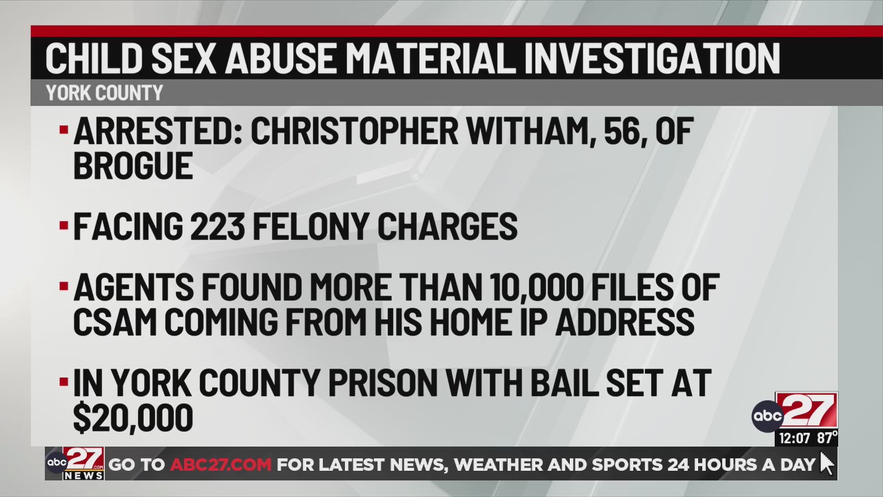 York County man facing 223 charges after more than 10,000 child sexual ...