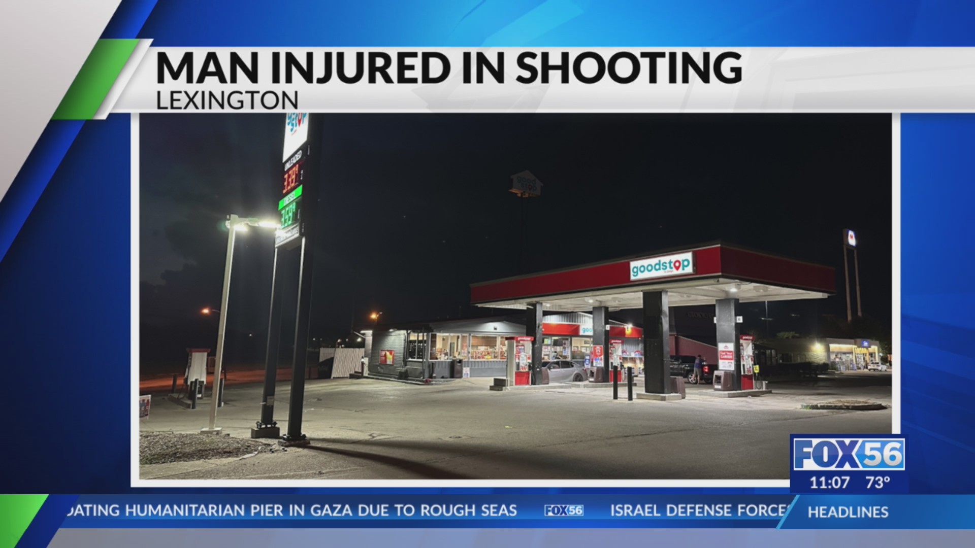 1 hurt in shooting near Lexington gas station – FOX 56 News