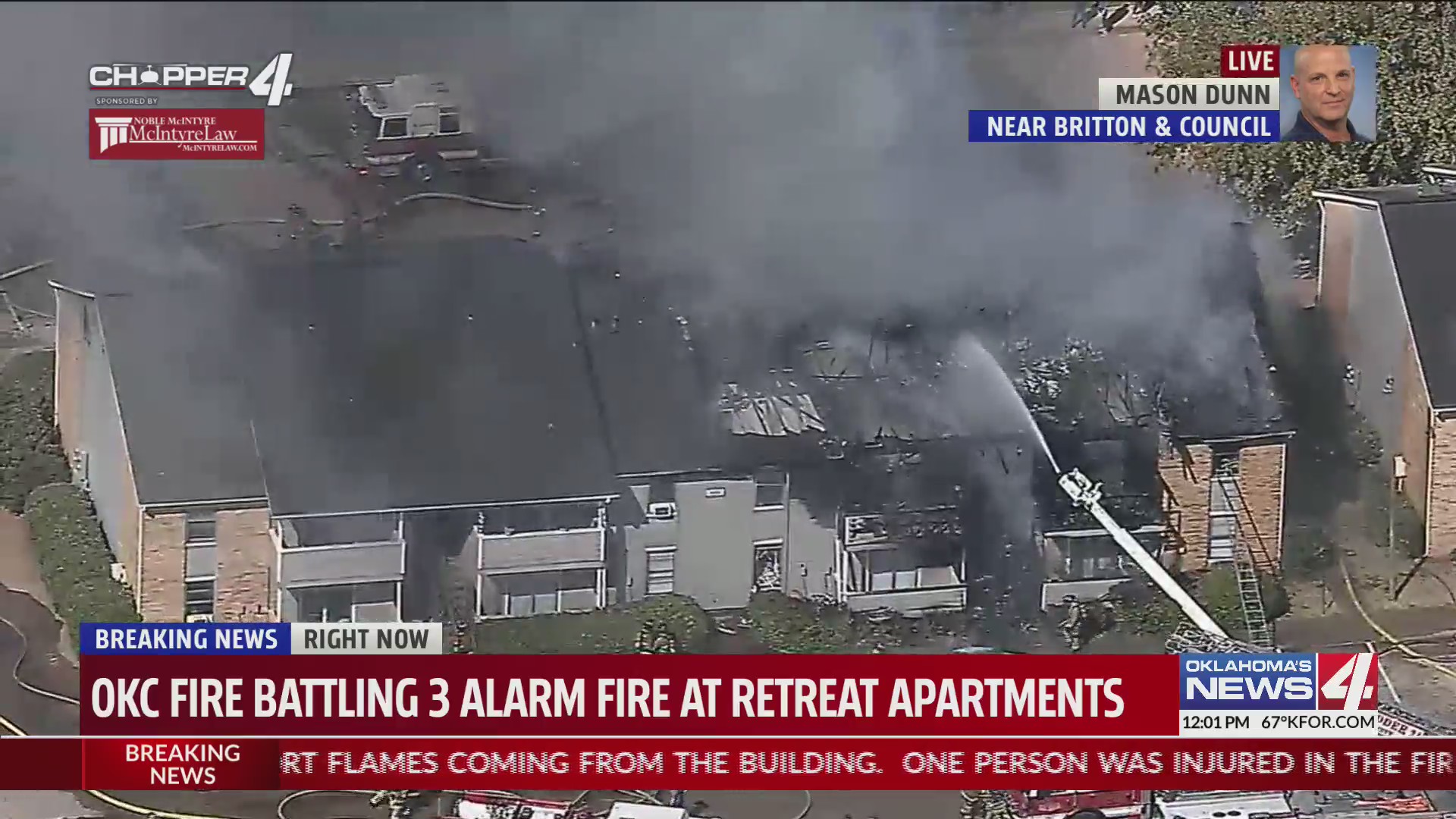 OKC Fire battling 3 alarm fire at Retreat apartments – KFOR.com ...