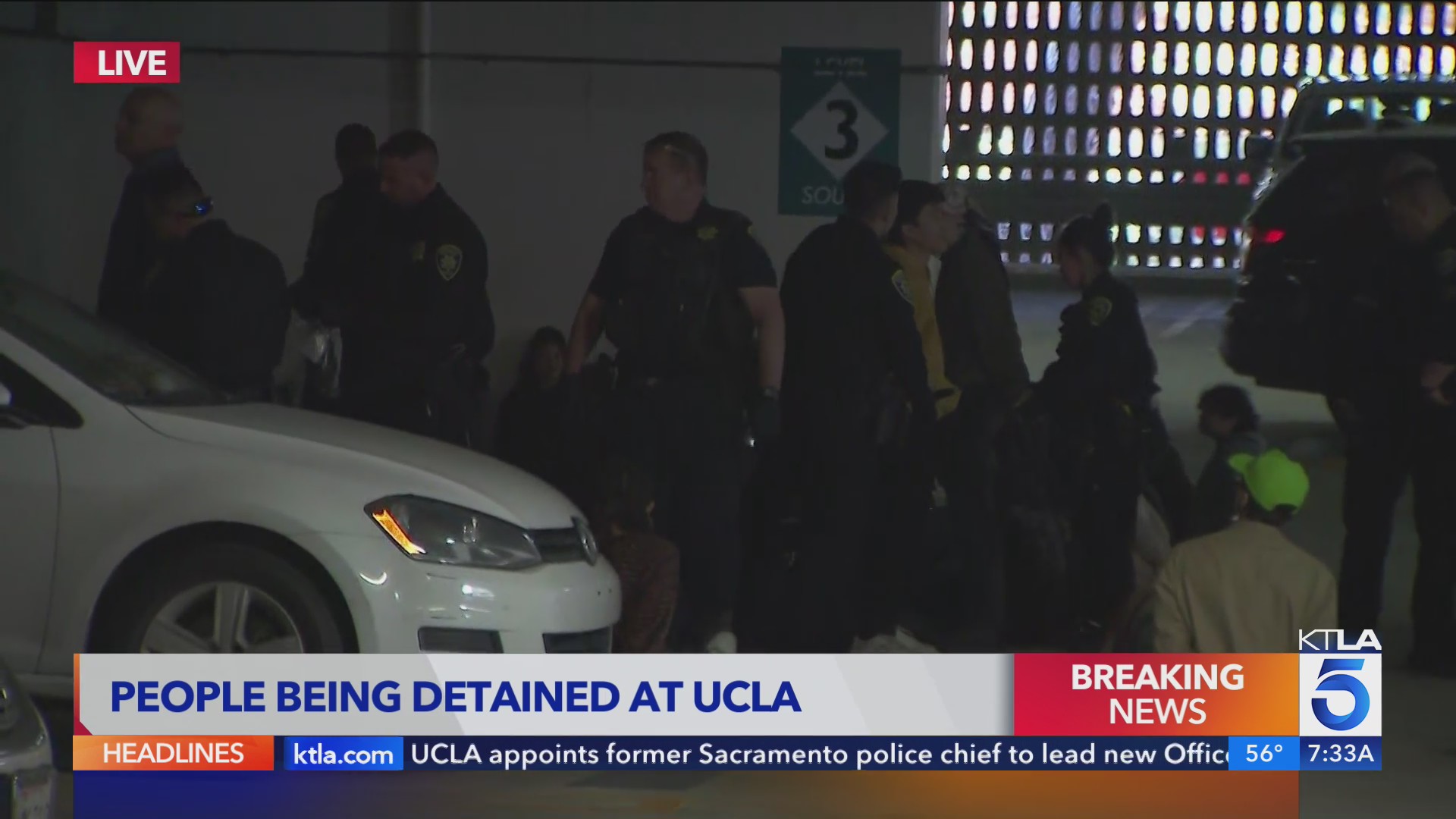 Authorities detain multiple people in UCLA parking garage – KTLA