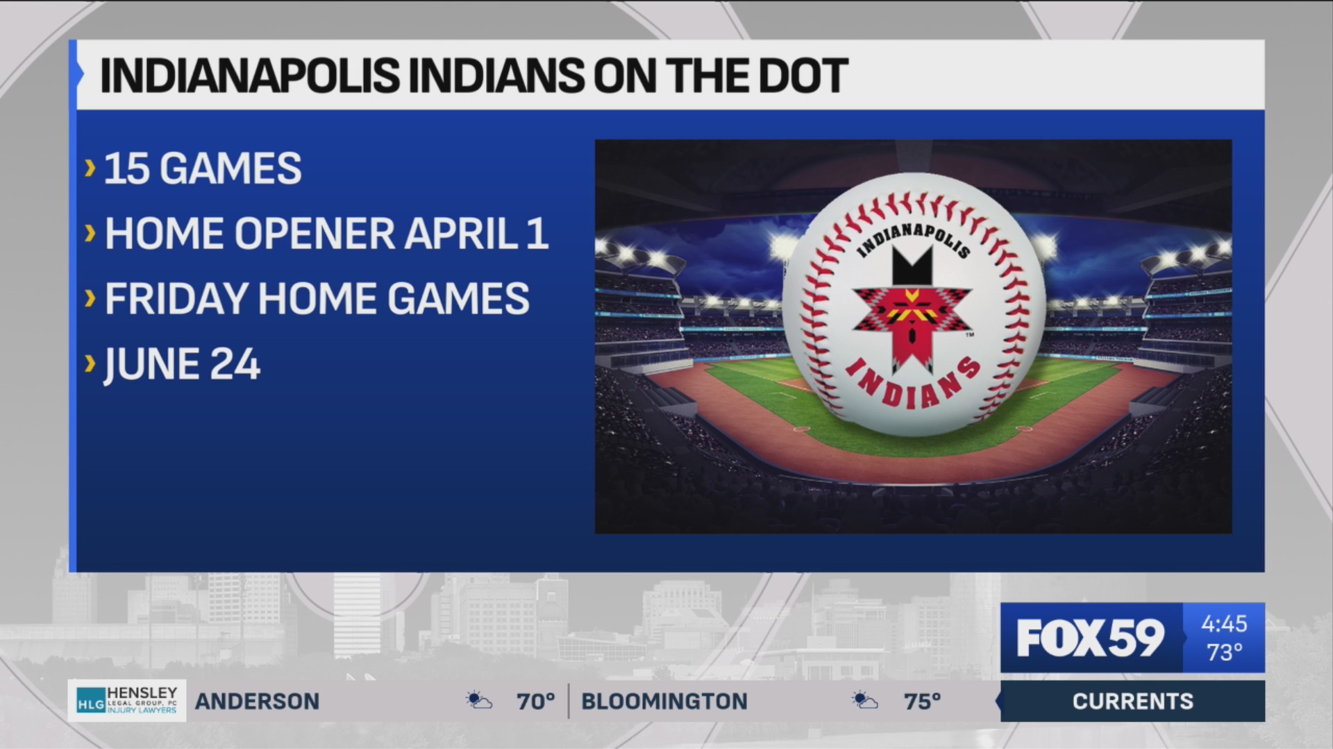 28 Indiana The Dot to air 15 Indianapolis Indians games during 2025 season – Fox 59