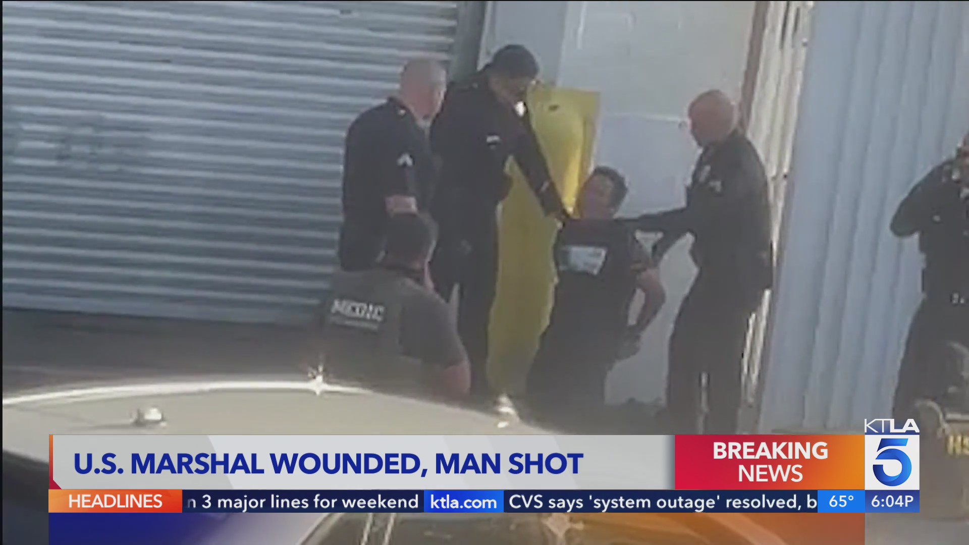 U.S. Marshal wounded, man shot in South L.A. – KTLA